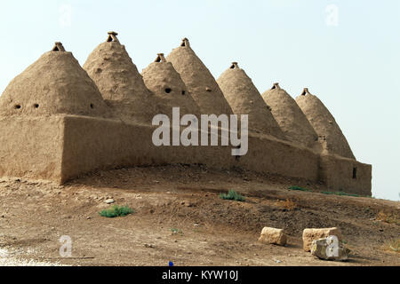 Vieilles maisons traditionnelles dans la région de Harran, en Turquie Banque D'Images