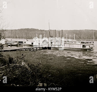 La rivière Appomattox, Virginie. Bateau d'approvisionnement médical CONNECTICUT Banque D'Images