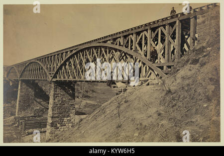 Potomac Creek Bridge, Aquia Creek & Fredericksburg [sic] Railroad, avril 18,1863 Banque D'Images