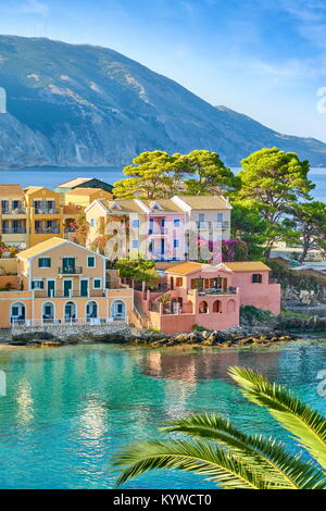 L'île de Céphalonie - Assos village, Grèce Banque D'Images