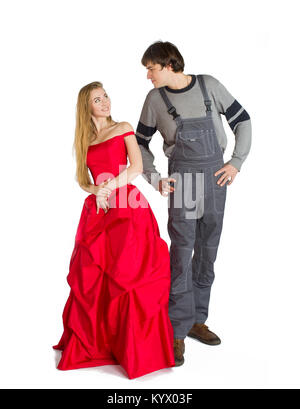 Concept de mesalliance et l'inégalité de match. Banque D'Images