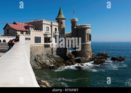 Viña del Mar, Chili, Château Wulff Banque D'Images