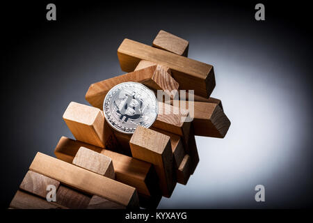 Risque de placement de l'image concept Bitcoin Banque D'Images