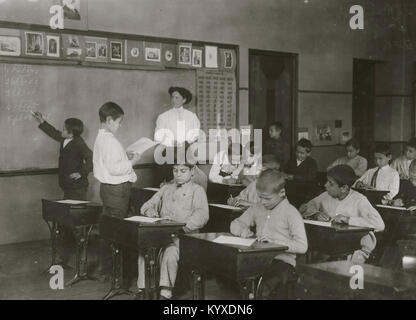 L'élève, les enseignants, du vapeur classe dans l'école de Washington. Banque D'Images