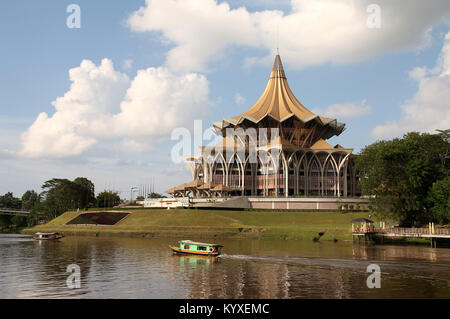 Nouvelle Assemblée législative de l'État de Sarawak Kuching Banque D'Images