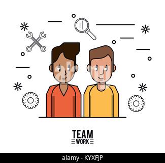 Les jeunes d'équipe l'entreprise Illustration de Vecteur