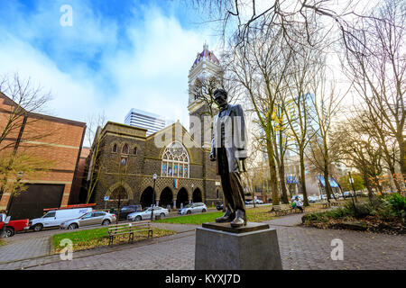 Portland, Oregon, United States - Oct 22, 2017 : Abraham Lincoln statue en blocs de South Park Banque D'Images