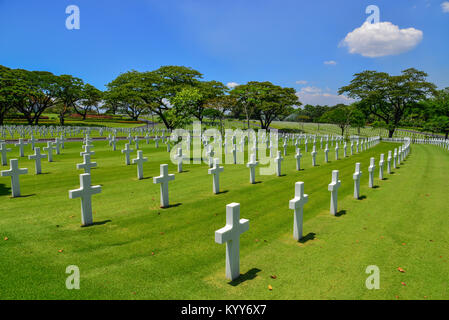 Manille, Philippines - Apr 14, 2017. Tombes à Manille American Cemetery and Memorial. Le cimetière contient le plus grand nombre de tombes de nos militar Banque D'Images