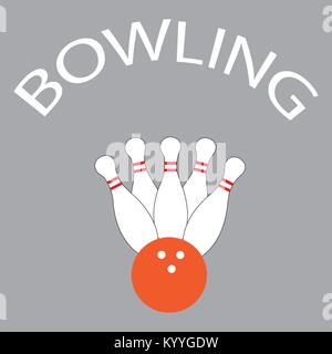 Logo pour club de bowling Illustration de Vecteur