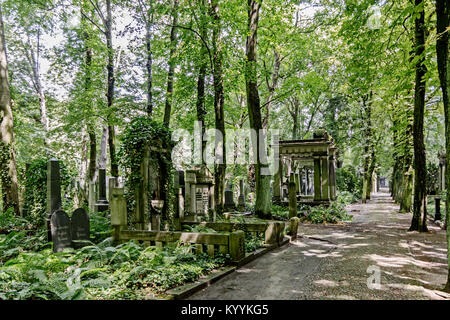 Berlin Weissensee, le cimetière juif ; Jüdischer Friedhof Weißensee de Berlin, der fait en Europa Banque D'Images