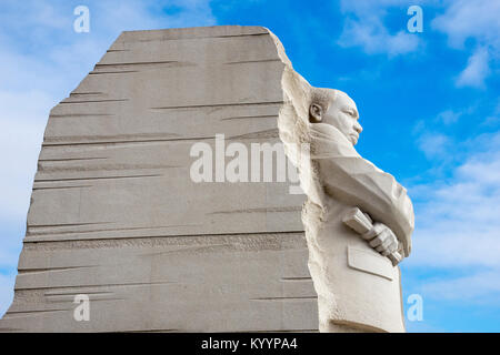 À la Martin Luther King, Jr. Memorial à Washington, DC, à Martin Luther King Jr., Fête nationale, le 15 janvier 2018. Banque D'Images