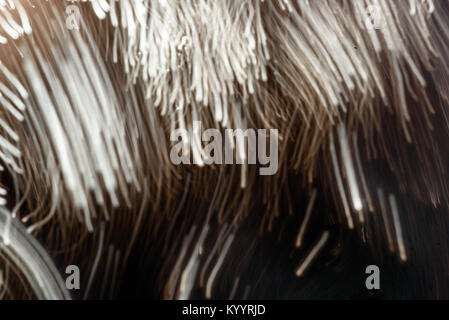 Mouvement de flou intentionnel des bulles de soda pétillant déplace alors que l'eau liquide créant un abstract image floue de frantic de blanc et dégage des gaz Banque D'Images