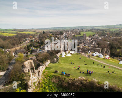 Château de Corfe, Dorset Banque D'Images