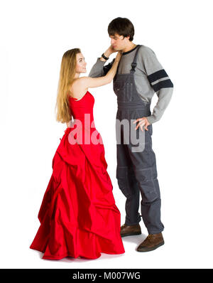 Concept de mesalliance et l'inégalité de match. Banque D'Images