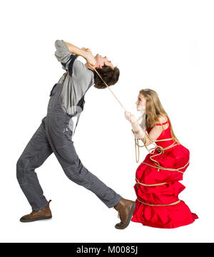 Concept de mesalliance et l'inégalité de match. Banque D'Images