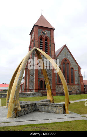 Christ Church et fanons de Arch, Stanley. Banque D'Images