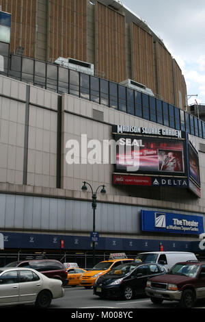 Madison Square Garden (MSG) avec un affichage grand Stevie Nicks's performance live le 2 juillet 2012 dans le Beacon Theatre, 4 California Plaza, Banque D'Images