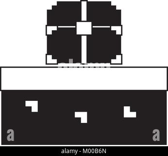Coffre au Trésor jeu vidéo pixélisé Illustration de Vecteur