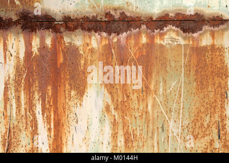 Rusty metal grunge background. Acier rouillé tin abstract pattern. Banque D'Images