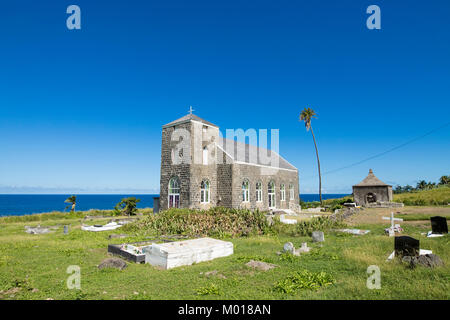 L'église St Thomas historique sur l'île de St Kitts dans les Caraïbes. Banque D'Images