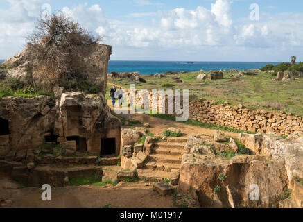 Le Tombeau des rois, site archéologique de Kato Paphos, Paphos, Chypre. Banque D'Images