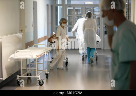 Ville Gomel, Bélarus.31 mai 2017, hôpital médical de Gomel.couloir de l'Hôpital d'urgence de l'hôpital.l'hôpital. Banque D'Images