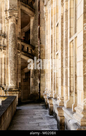 CHAMBORD, FRANCE - Le 7 juillet 2010 : en colimaçon dans château Chateau de Chambord. Chambord est le plus grand château dans la vallée de la Loire, il a été construit comme Banque D'Images