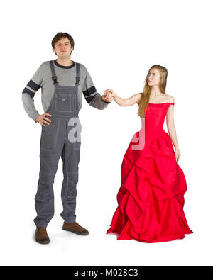 Concept de mesalliance et l'inégalité de match. Banque D'Images