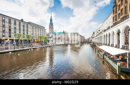 Vue magnifique sur le centre-ville de Hambourg, Allemagne Banque D'Images
