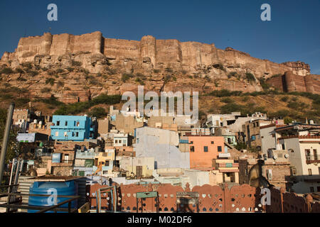 Vue de Fort Mehrangarh, Jodhpur, Rajasthan, India Banque D'Images