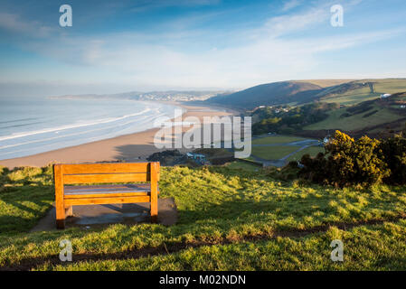 Vue d'une audience à Putsburgh à Woolacombe et Morthoe vers Banque D'Images