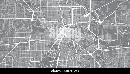 Vecteur urbain plan de la ville de Houston, Texas, USA Illustration de Vecteur