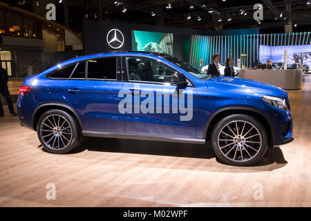 Bruxelles - 10/01/2018 : Mercedes Benz GLE voiture Coupé présenté au salon de l'Automobile de Bruxelles. Banque D'Images