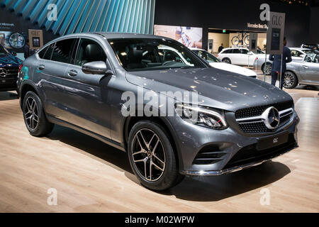 Bruxelles - 10/01/2018 : Mercedes-Benz voiture SUV GLC présenté au Salon Automobile de Bruxelles. Banque D'Images