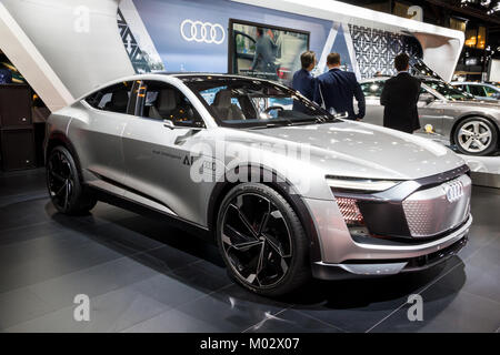 Bruxelles - 10/01/2018 : Audi Elaine Concept Car présenté au Salon Automobile de Bruxelles. Banque D'Images