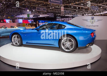 Genève, SUISSE - Le 4 mars 2015 : Carrozeria Touring Superleggera Berlinetta Lusso (rebodied Ferrari F12) illustré à la 85e la Genève internationale Mo Banque D'Images