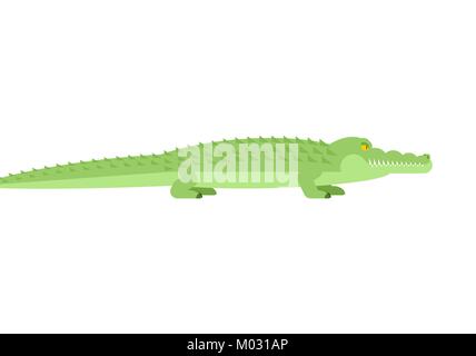 Crocodile. Isolé d'Alligator. Des animaux prédateurs. Vector illustration Illustration de Vecteur