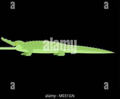 Crocodile. Isolé d'Alligator. Des animaux prédateurs. Vector illustration Illustration de Vecteur