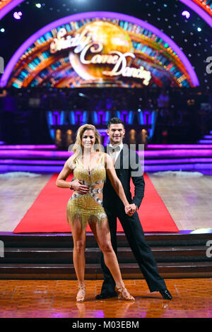 Gemma Atkinson et Aljaz Skorjanec au cours de la Strictly Come Dancing Live Tour Lancer tenue à Arena Birmingham.Â Banque D'Images