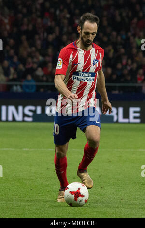 Madrid, Espagne. 17 Jan, 2018. Juanfran. Au cours de l'Atlético de Madrid vs Sevilla match. Battre Sevilla Atletico de Madrid par 2 à 1, deux buts de défense échoue deux. Credit : Jorge Gonzalez/Pacific Press/Alamy Live News Banque D'Images