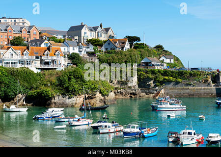 Bateaux de pêche dans le port de Newquay, Cornwall, Angleterre, Grande-Bretagne, Royaume-Uni. Banque D'Images