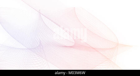 Abstract Futuristic Background sur blanc avec motif en courbe Banque D'Images