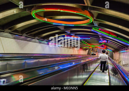 La station de chemin de   Exchange Place Jersey City, New Jersey, USA Banque D'Images