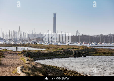 Rivière Hamble, Fawley Power Station, Southampton, Hampshire Banque D'Images