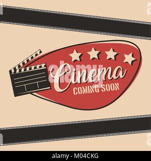 Cinema film bientôt disponible clapper board Illustration de Vecteur