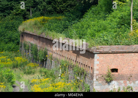 Forteresse Boyen est une ancienne forteresse prussienne situé dans la partie ouest de Gizycko, dans le nord-est de la Pologne, Voïvodie Warmian-Masurian. Banque D'Images
