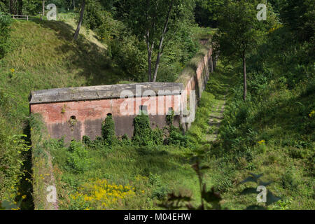 Forteresse Boyen est une ancienne forteresse prussienne situé dans la partie ouest de Gizycko, dans le nord-est de la Pologne, Voïvodie Warmian-Masurian. Banque D'Images