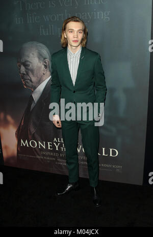 Los Angeles premiere du "tout l'argent du monde" tenue au Théâtre Samuel Goldwyn l'Académie comprend : Charlie Plummer Où : Los Angeles, California, United States Quand : 18 Déc 2017 Crédit : Adriana Barraza M./WENN.com Banque D'Images