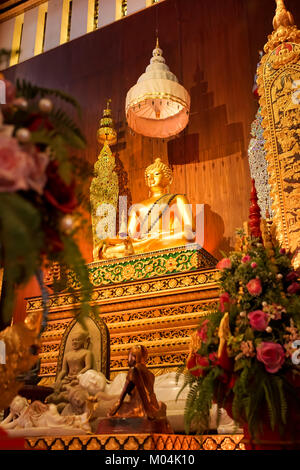 CHIANG RAI, THAÏLANDE - 20 décembre 2017 : Belle image de Bouddha Luang est à Hong Sang Kaew Museum, Chiang Rai. Ce musée est une partie de Wat Phra Kaew Banque D'Images