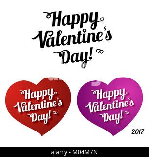 Le lettrage - happy Valentines Day Illustration de Vecteur